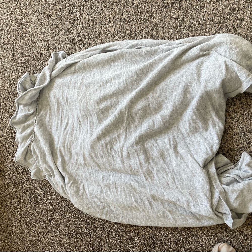 Cato Gray Ruffled Top - Picture 2 of 3